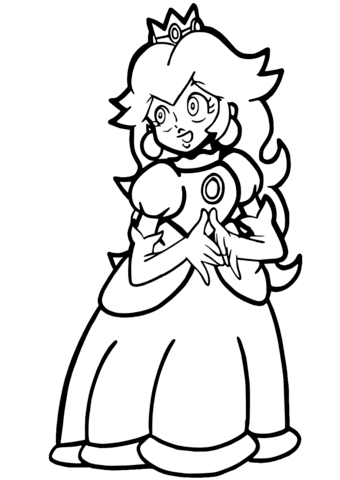 Princess Peach Coloring Page